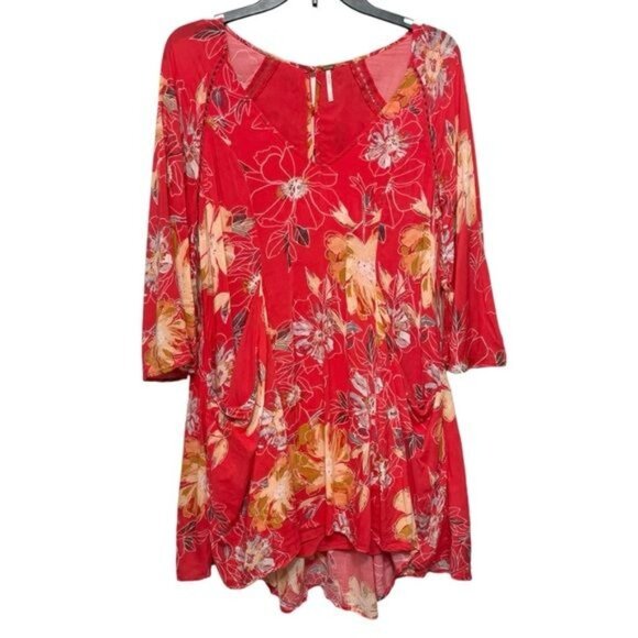 Free People Women's Eyes On You Floral Print Trapeze Dress Size 4 - Picture 6 of 13